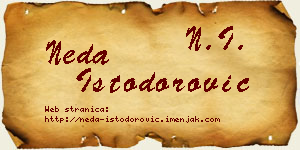 Neda Istodorović vizit kartica